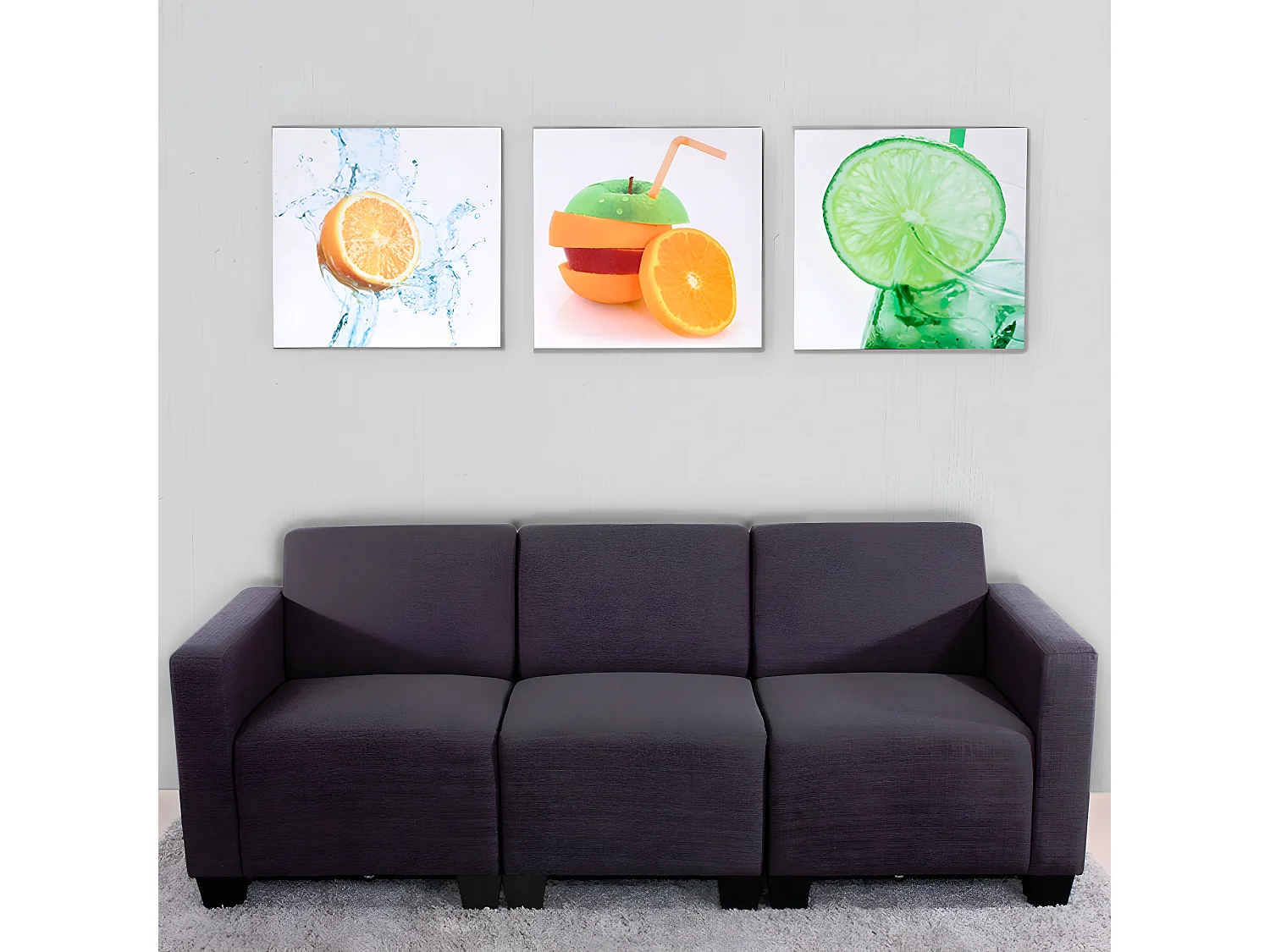 Canvas schilderij H376 New York (3 stuks),  fruit