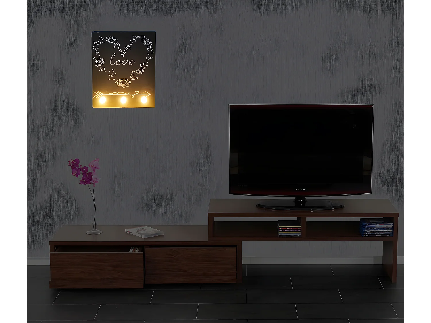 LED-Bild Leuchtbild Love