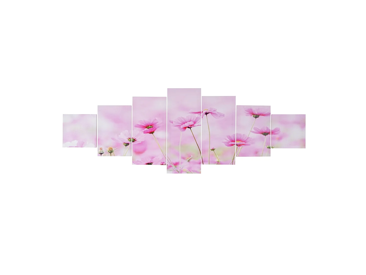 Tableau sur toile H375 XL Paon (7 pcs.),  fleurs