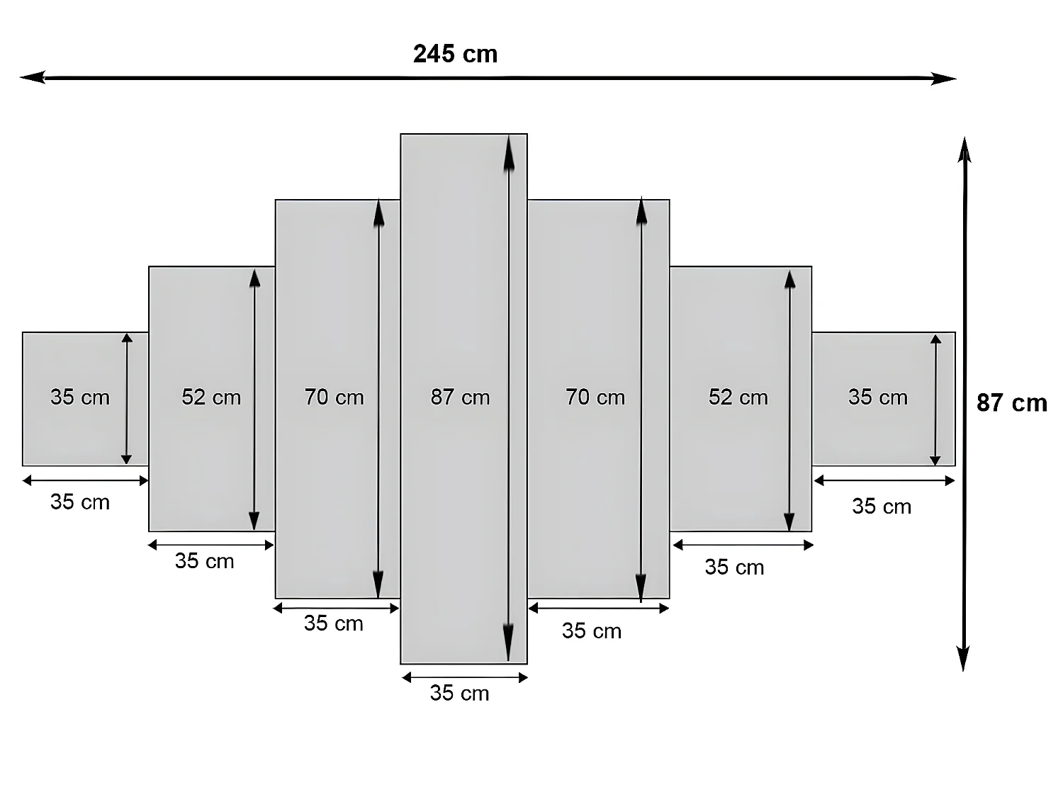 Canvasdoek H375 XL Pauw (7-delig),  Bloemen