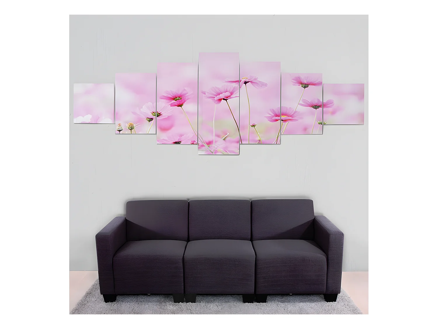 Canvasdoek H375 XL Pauw (7-delig),  Bloemen