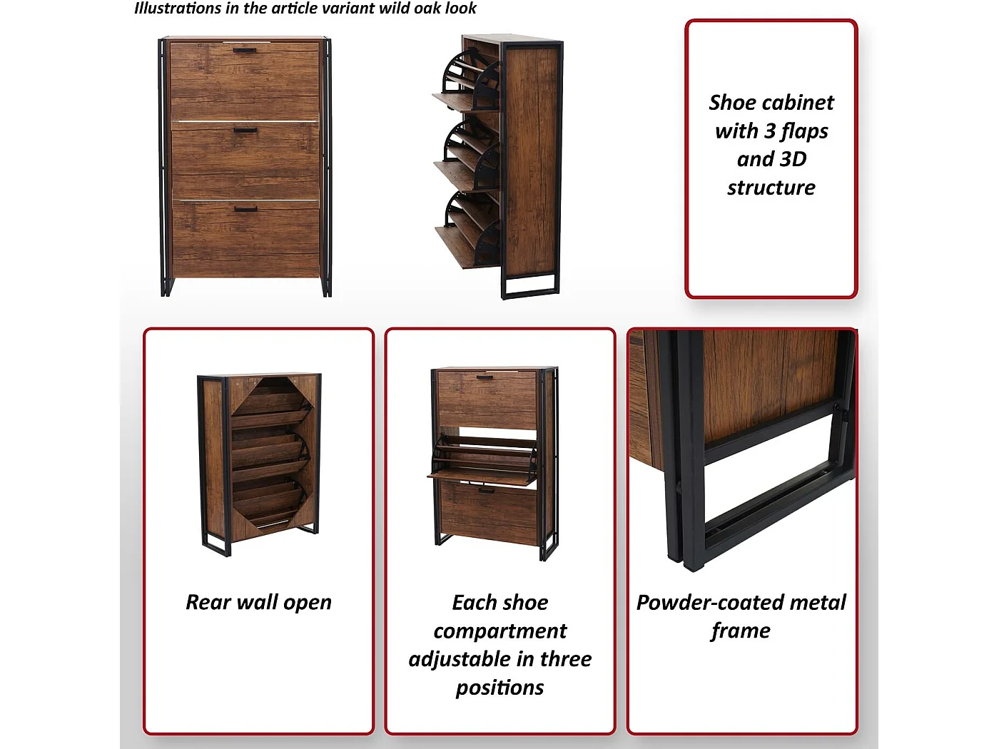 Wywrotka do butów MCW-A27,  wygląd dzikiego dębu