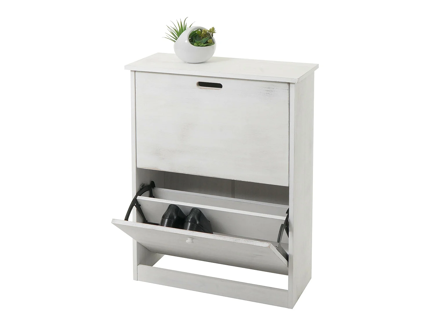 Meuble à chaussures MCW-K45,  blanc shabby