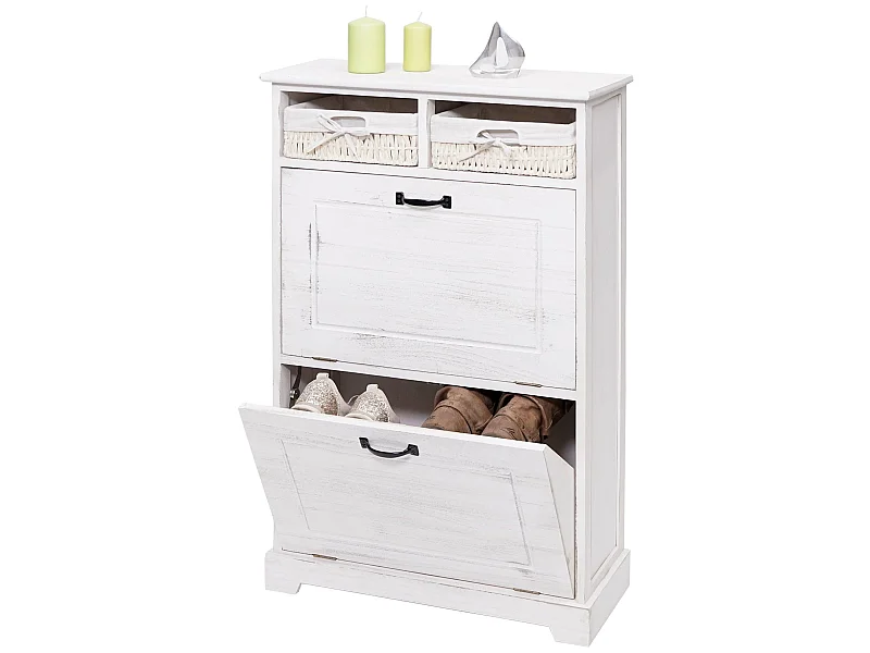 Meuble à chaussures MCW-H19,  blanc