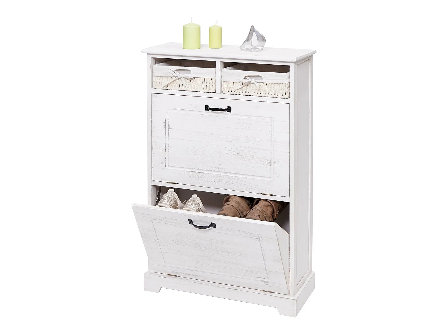 Meuble à chaussures MCW-H19,  blanc
