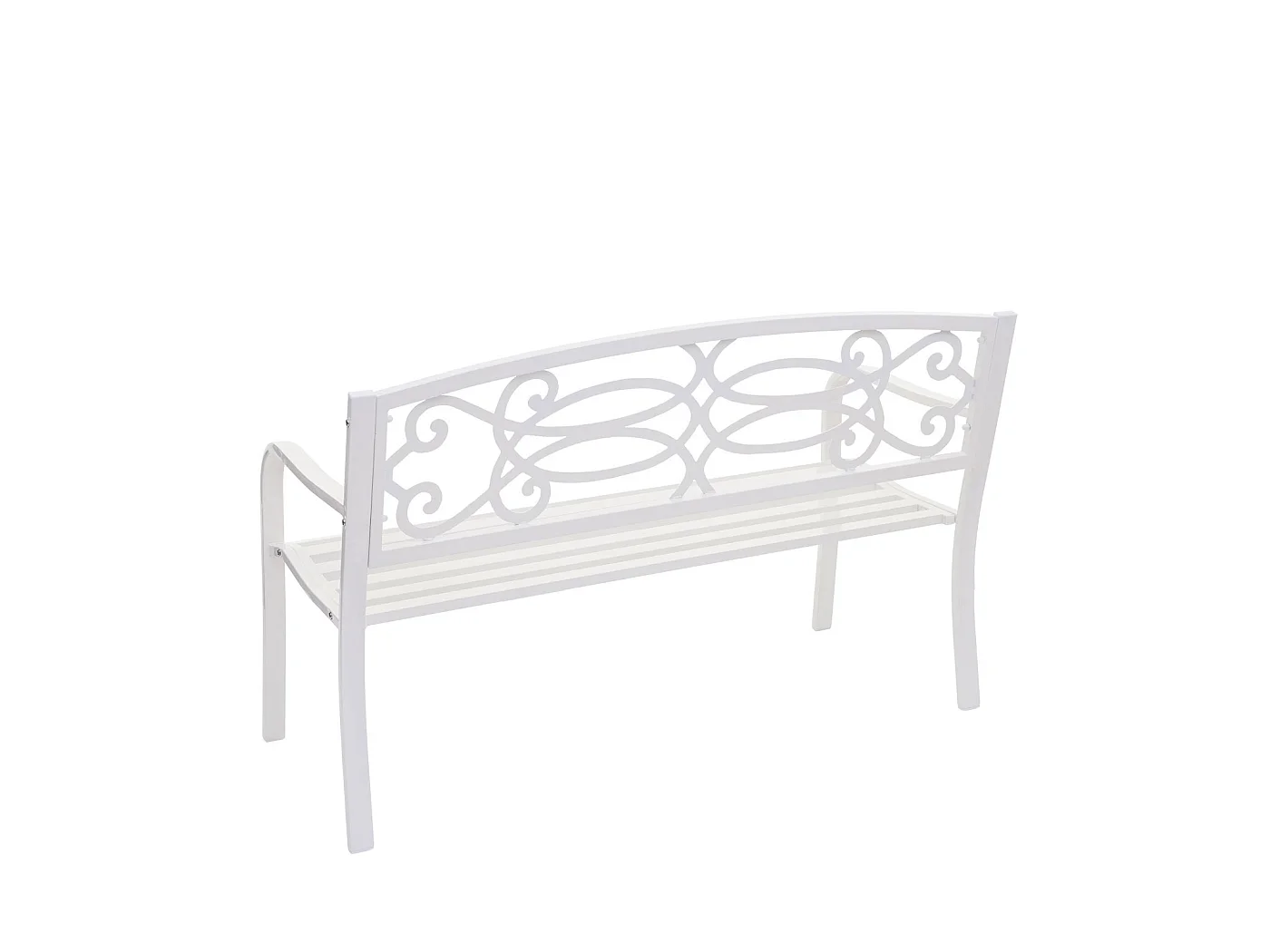 Banc de jardin MCW-F44,  blanc