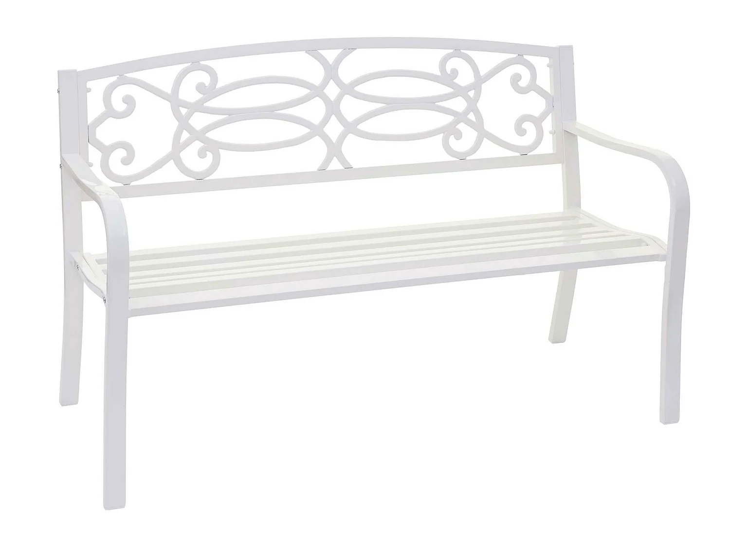 Banc de jardin MCW-F44,  blanc