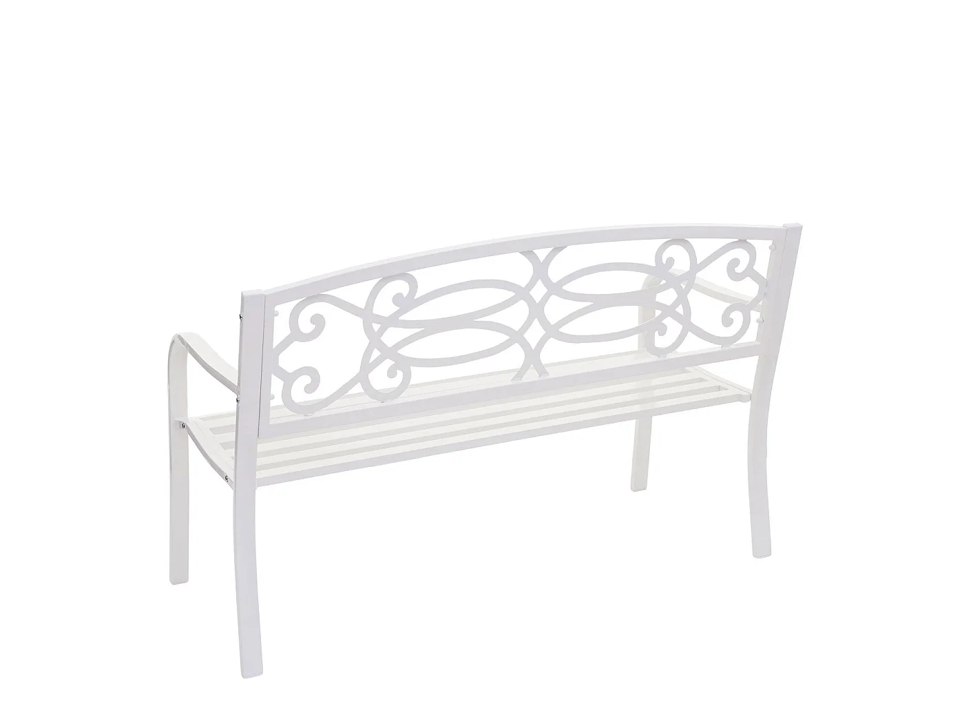 Banc de jardin MCW-F44,  blanc