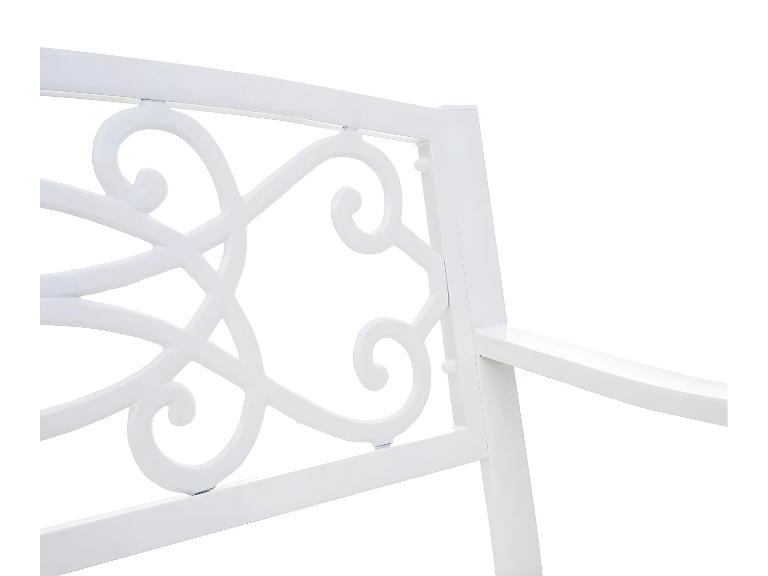 Banc de jardin MCW-F44,  blanc