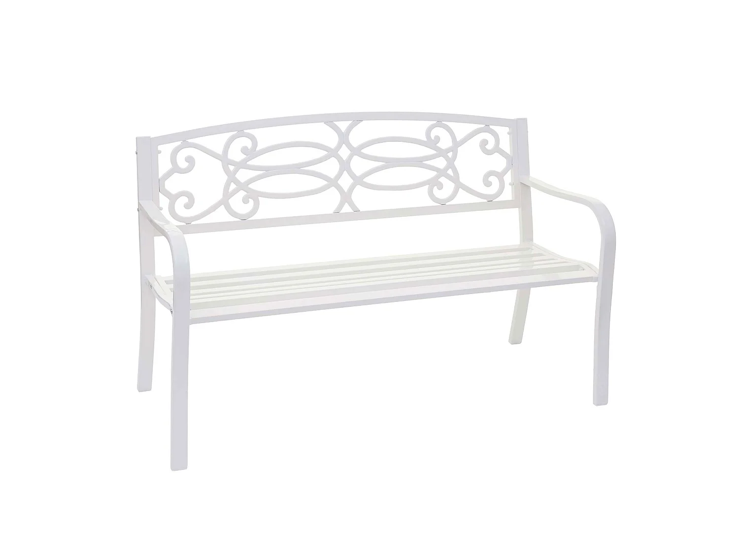 Ławka ogrodowa MCW-F44,  biała