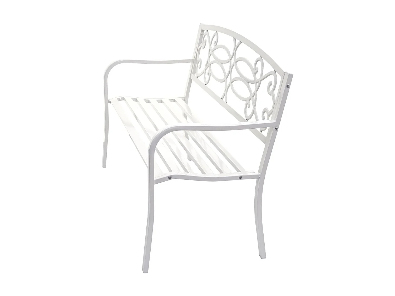 Ławka ogrodowa MCW-F44,  biała