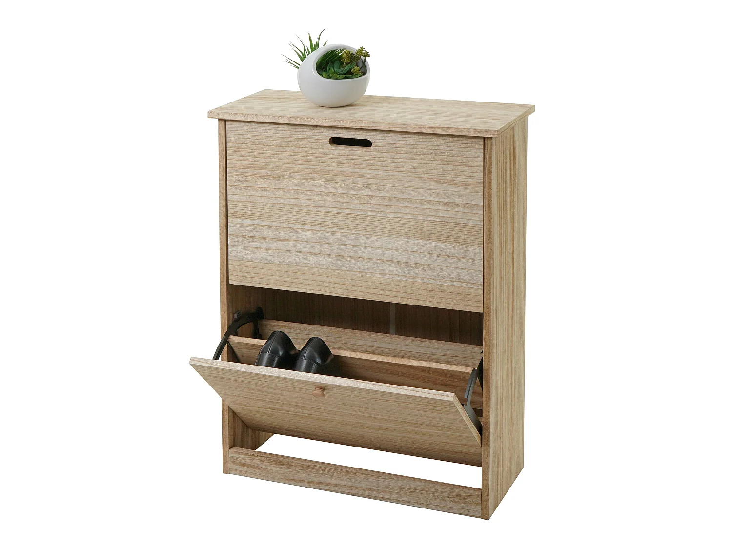 Meuble à chaussures MCW-K45,  brun naturel