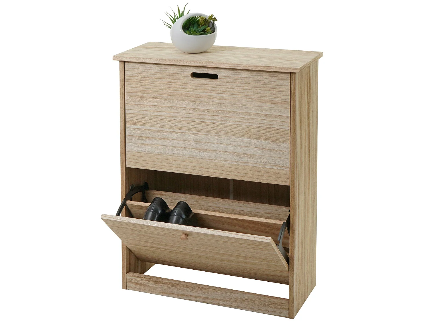 Meuble à chaussures MCW-K45,  brun naturel