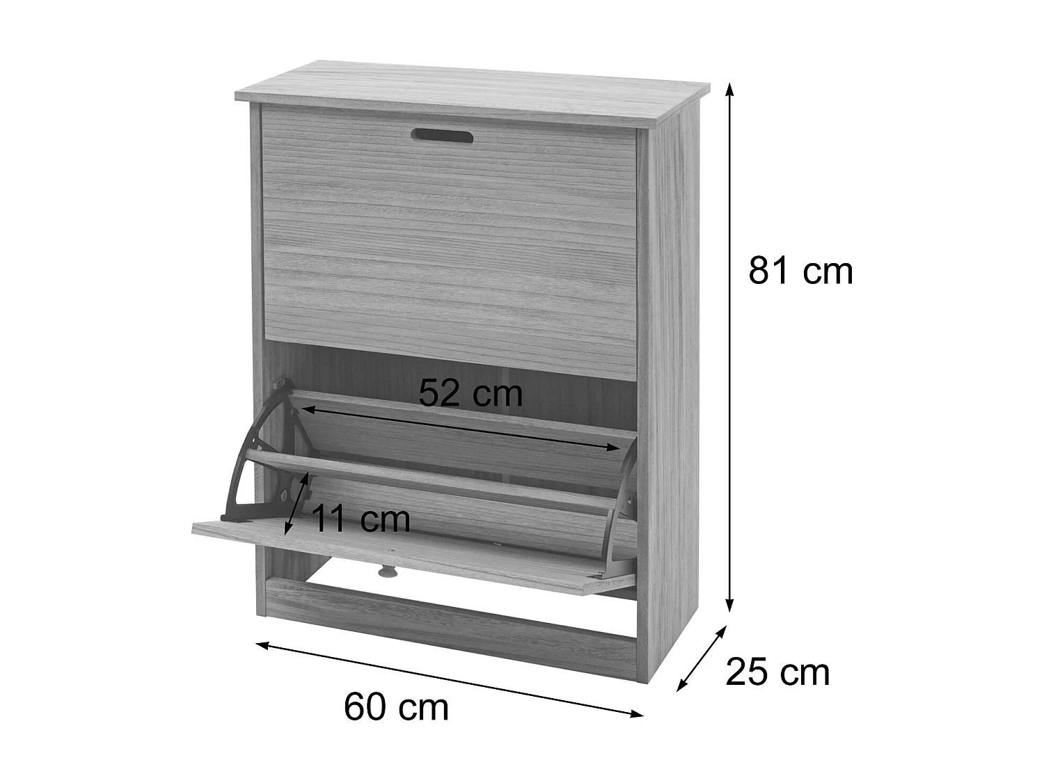Sko-tippevogn MCW-K45,  naturbrun