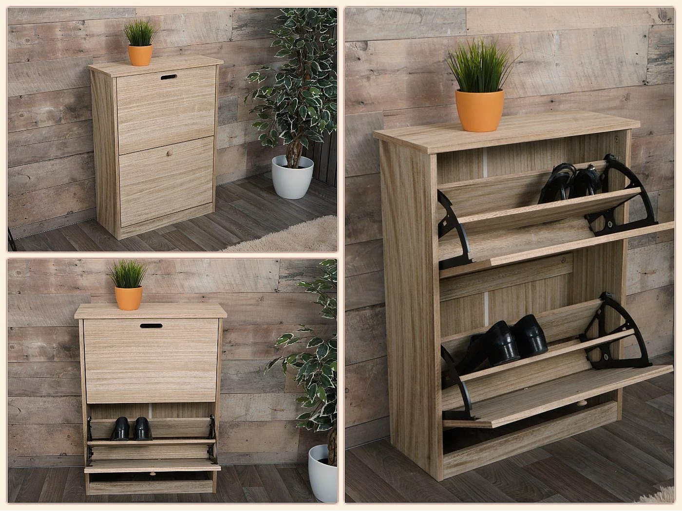 Sko-tippevogn MCW-K45,  naturbrun