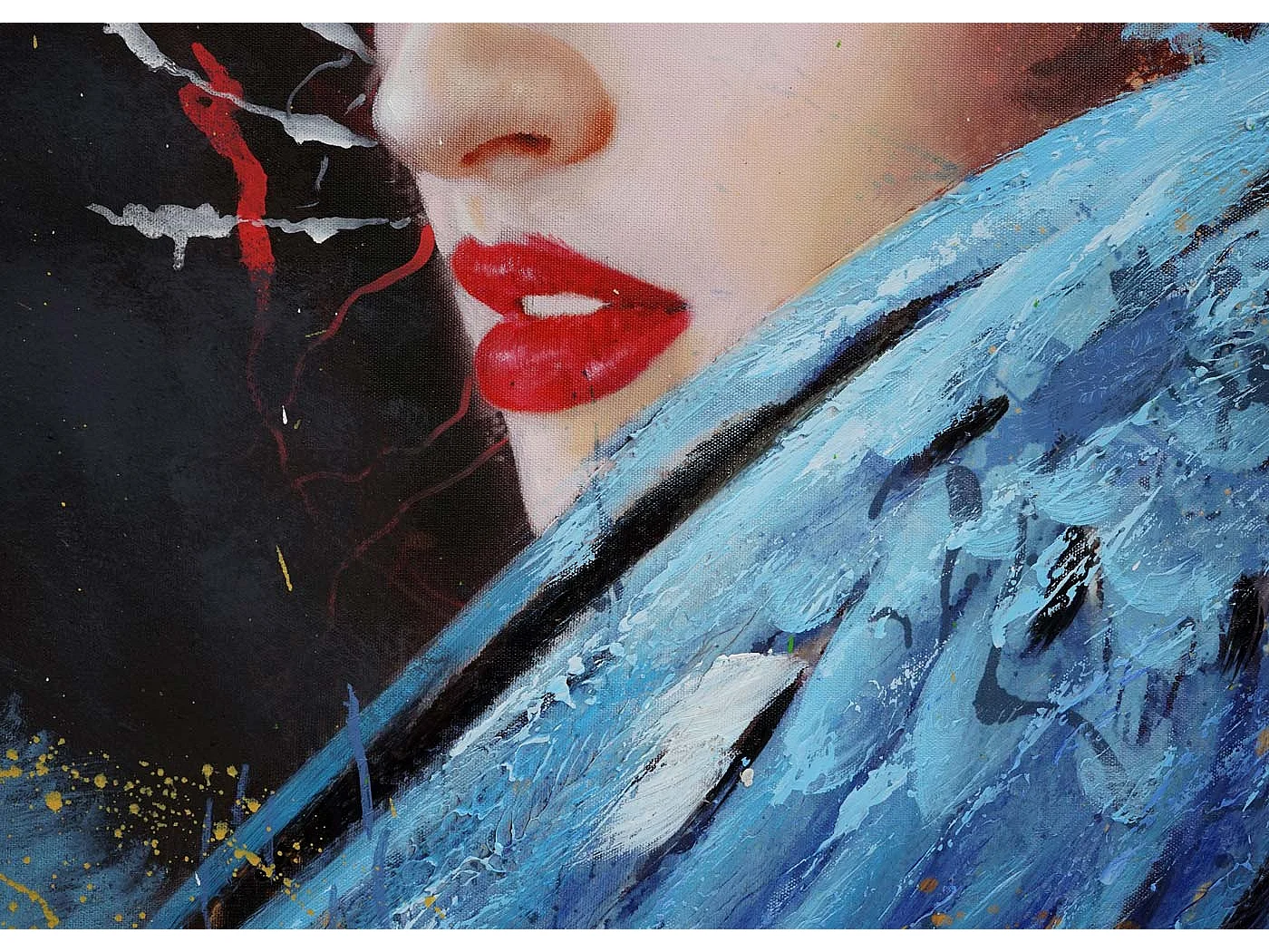 Pintura a óleo mulher MCW-H25 pintada à mão,  80x120cm