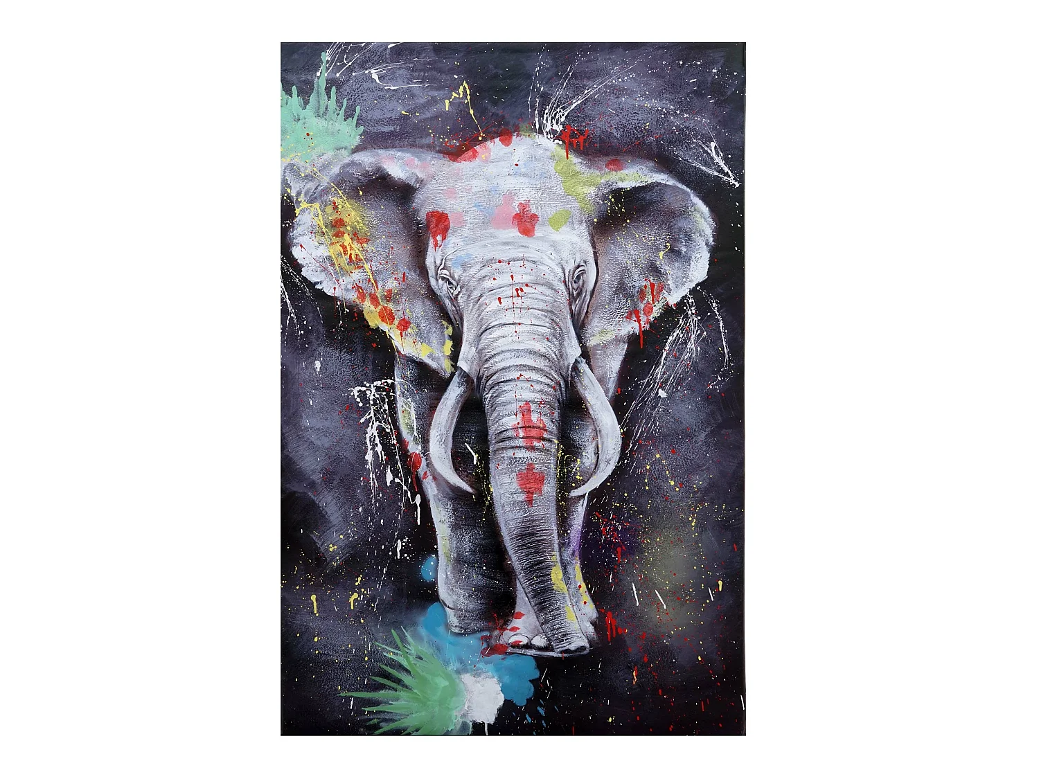 Olieverfschilderij Olifant MCW-H25 handgeschilderd,  180x120cm