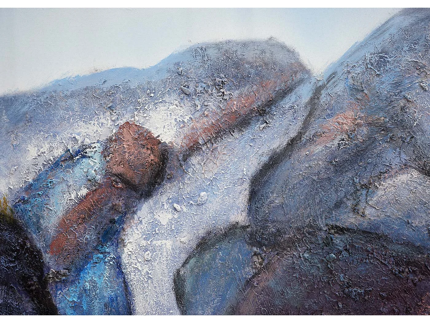 Obraz ścienny MCW-H25 XL ręcznie malowany,  80x120cm