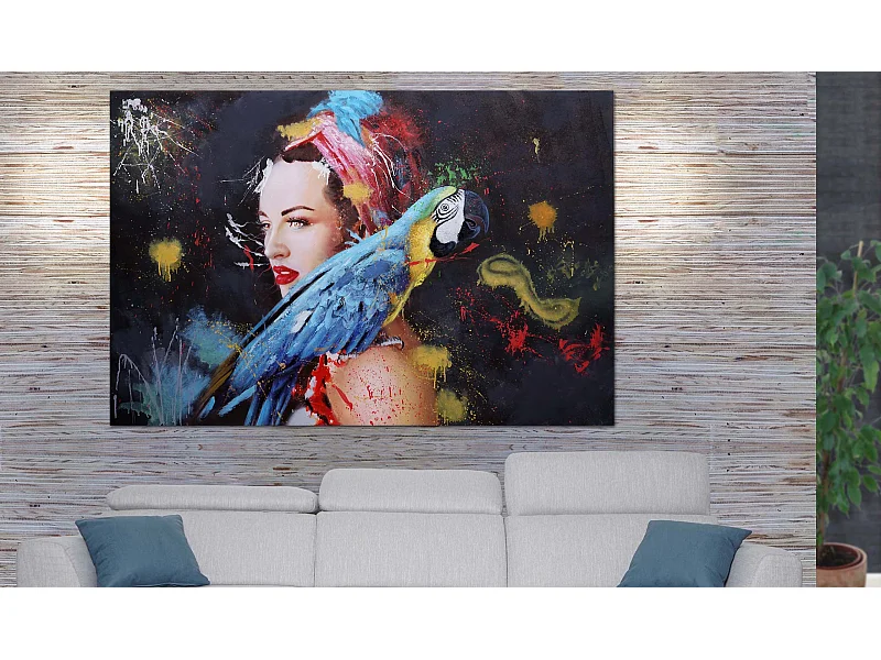 Olieverfschilderij vrouw MCW-H25 handgeschilderd,  120x180cm