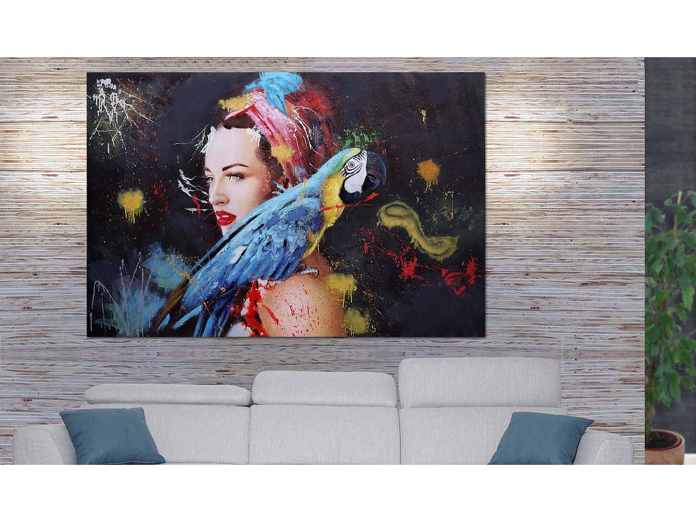 Tableau à l'huile peint à la main à 100% toile de