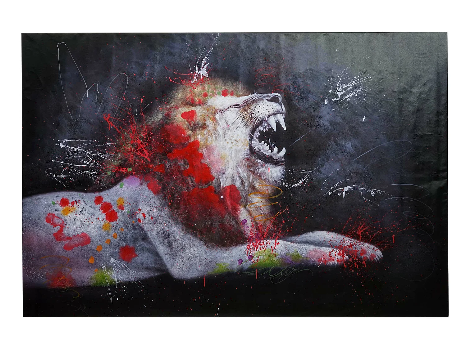 Pintura a óleo Leão MCW-H25,  120x180cm