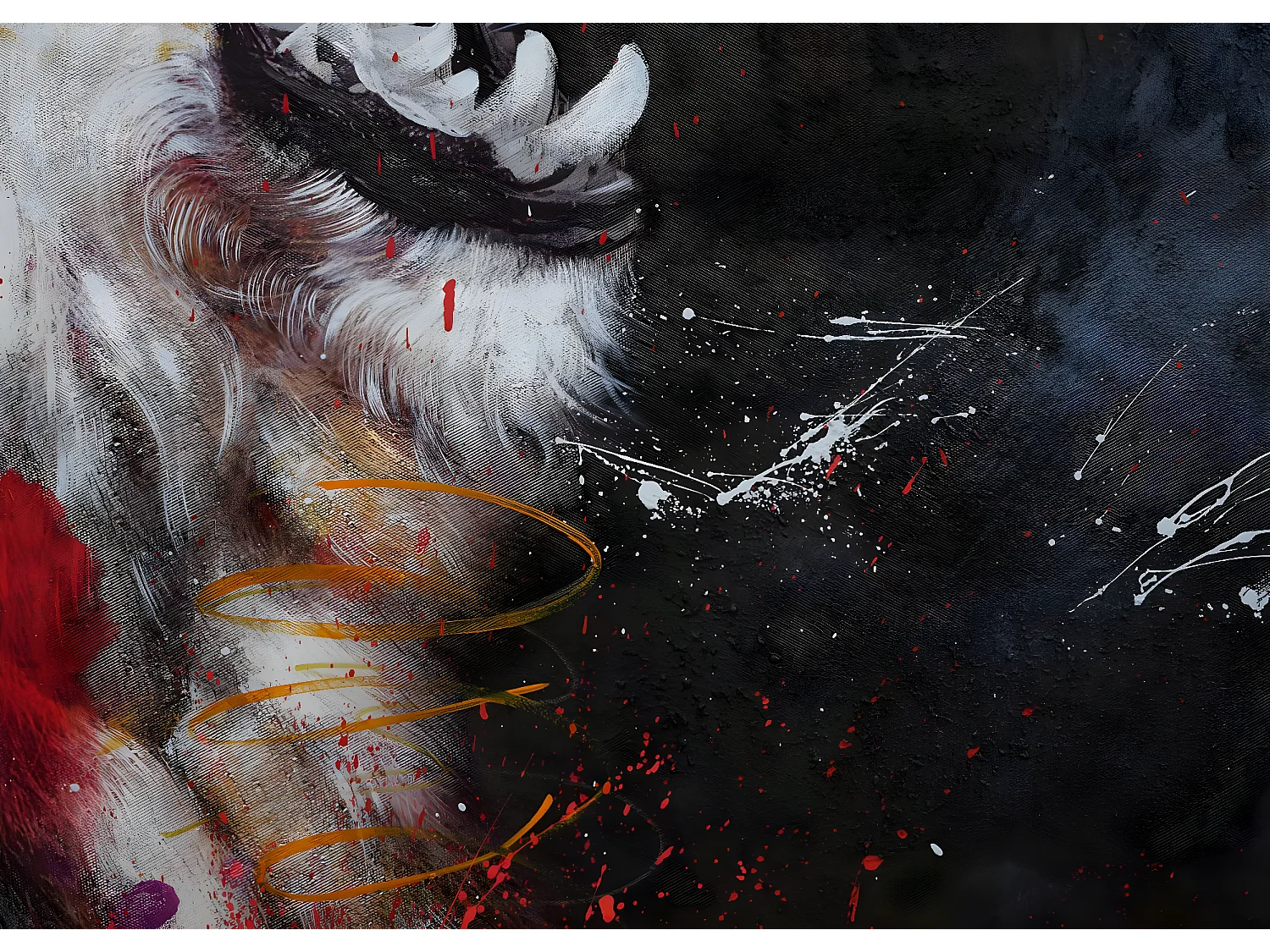 Peinture à l'huile Lion MCW-H25,  120x80cm