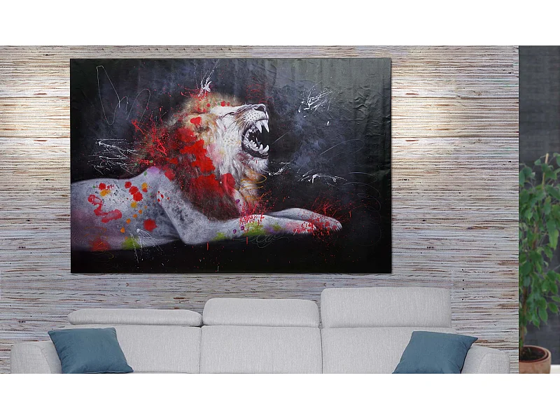 Ölgemälde Löwe MCW-H25, 80x120cm