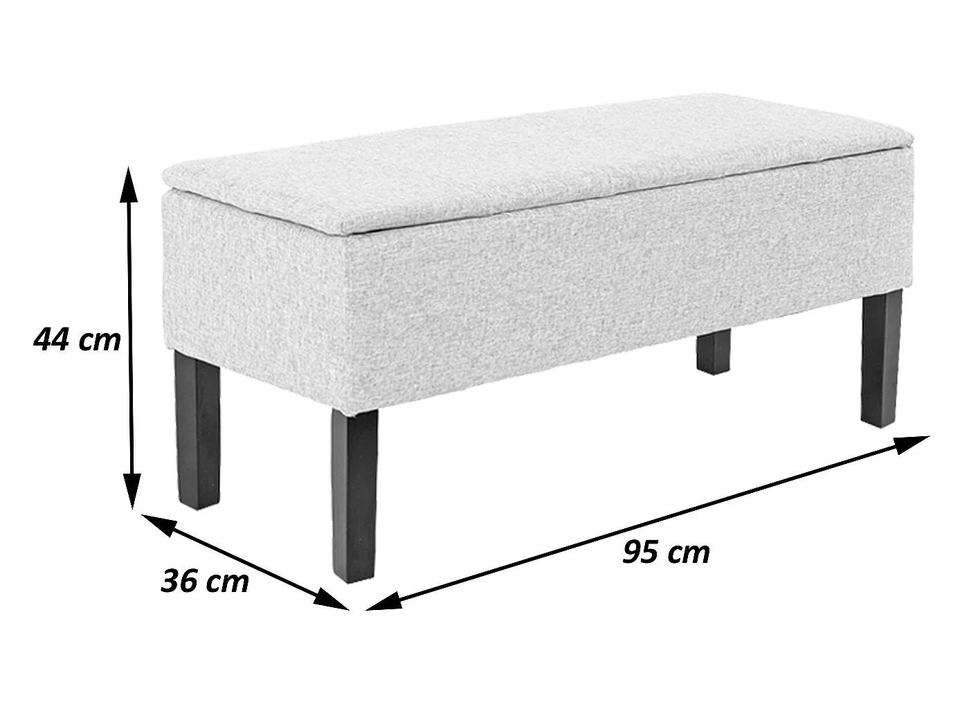 Bench Renens Jacquard czarny,  żakard czarny