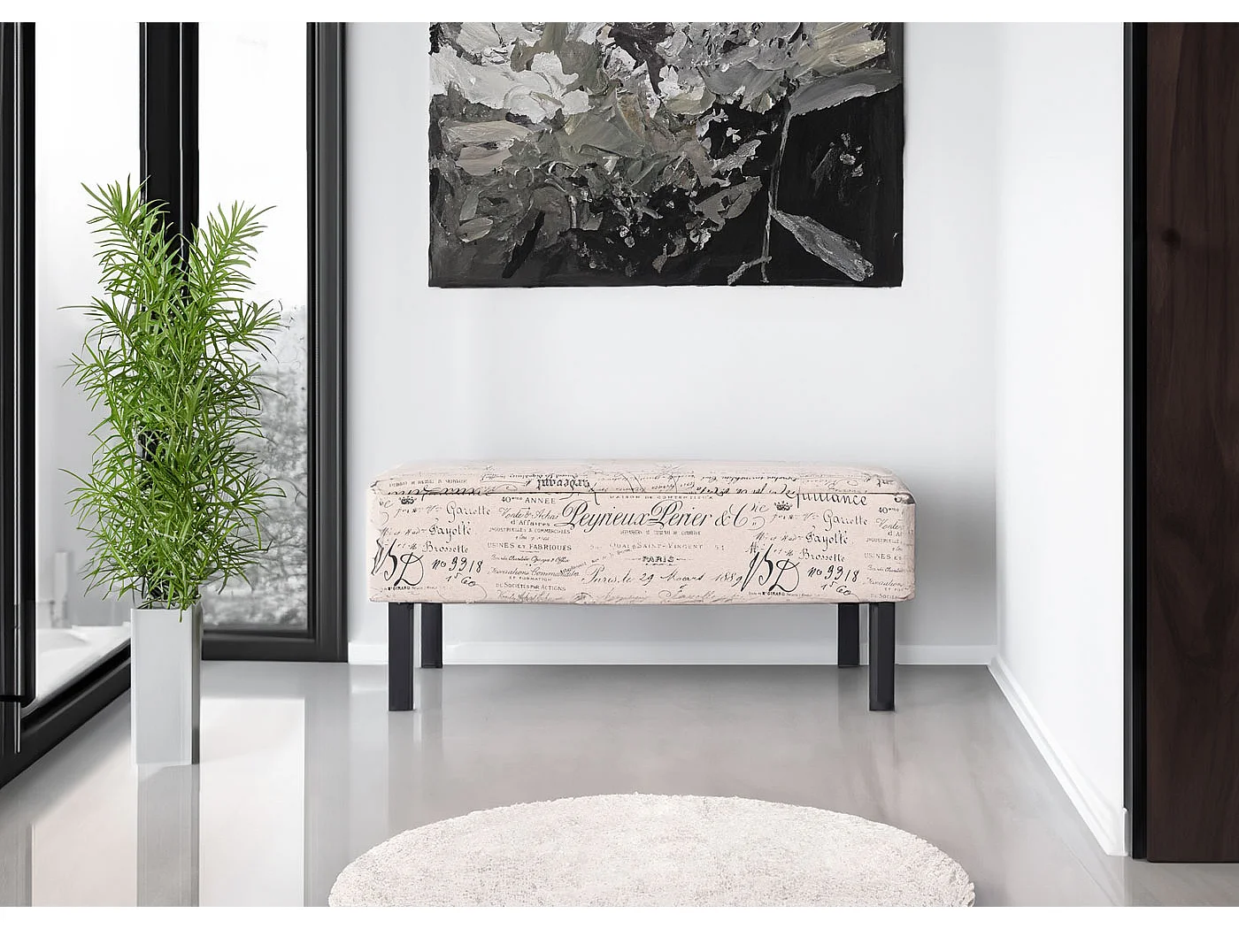 Bench Renens Jacquard czarny,  żakard czarny