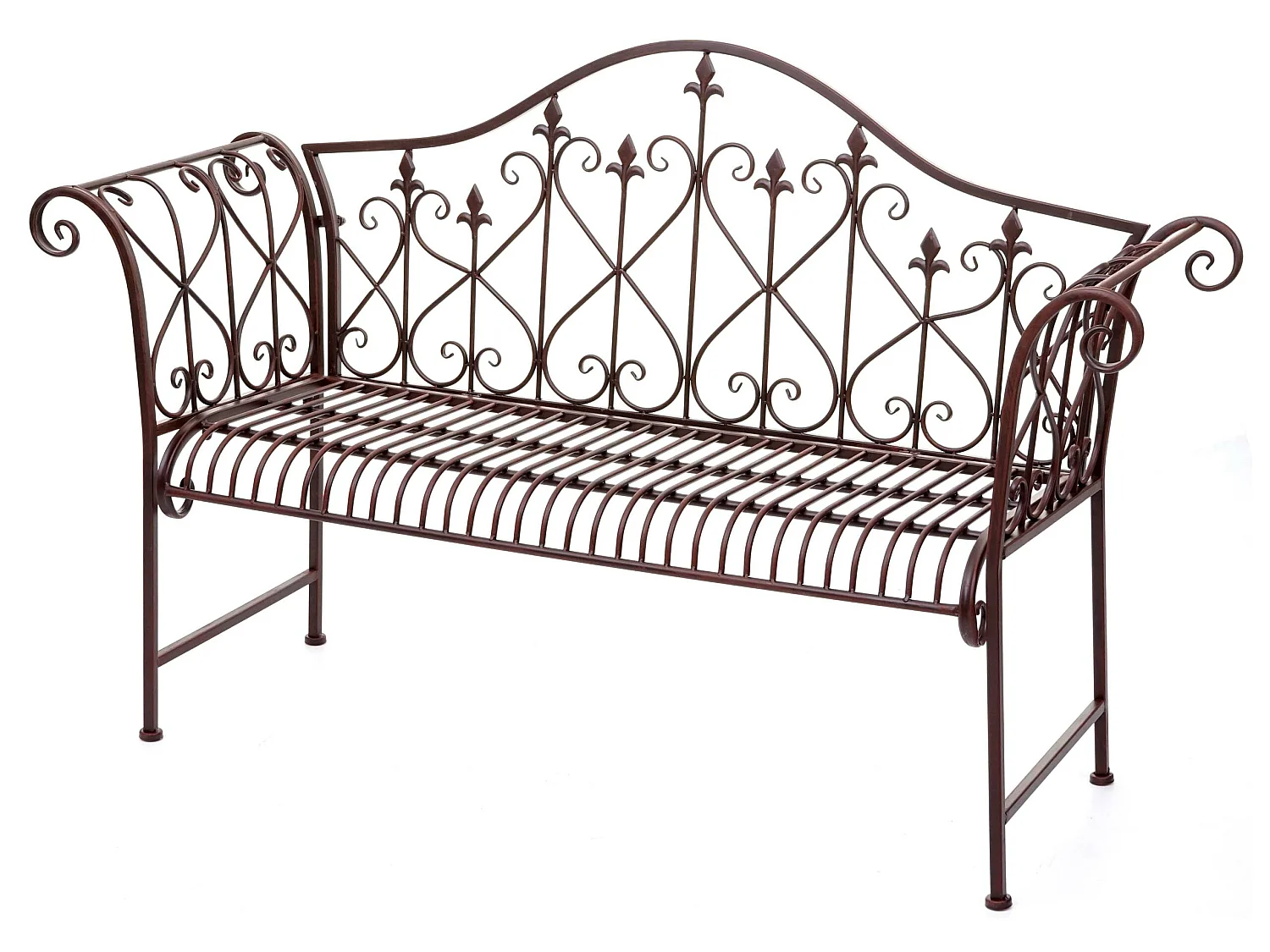 Banc de jardin MCW-H78 aspect rouille 2 places,  sans coussin d'assise