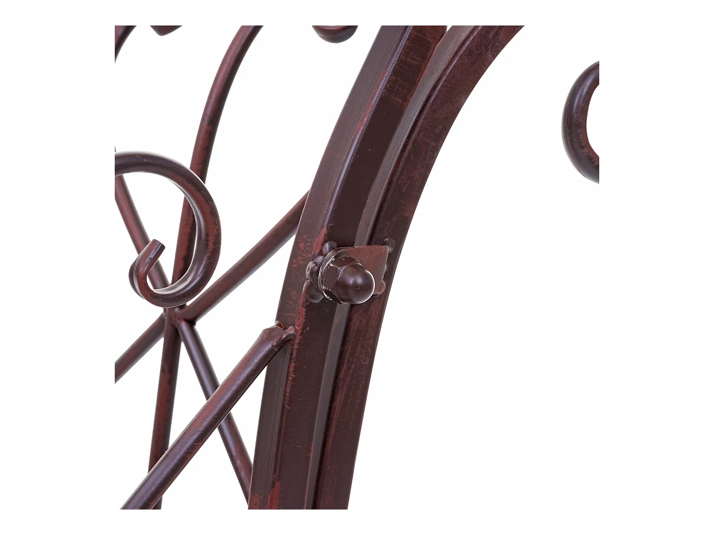 Ławka ogrodowa MCW-H78 2-osobowa o wyglądzie rdzy,  bez poduszki siedziska