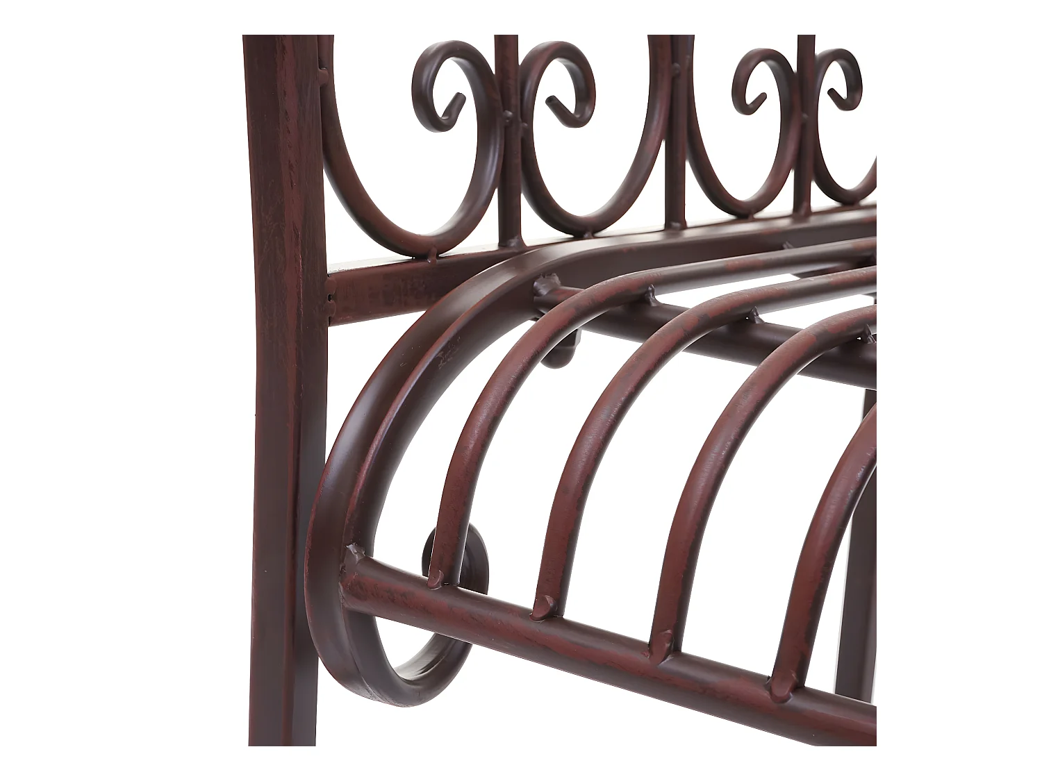 Ławka ogrodowa MCW-H78 2-osobowa o wyglądzie rdzy,  bez poduszki siedziska