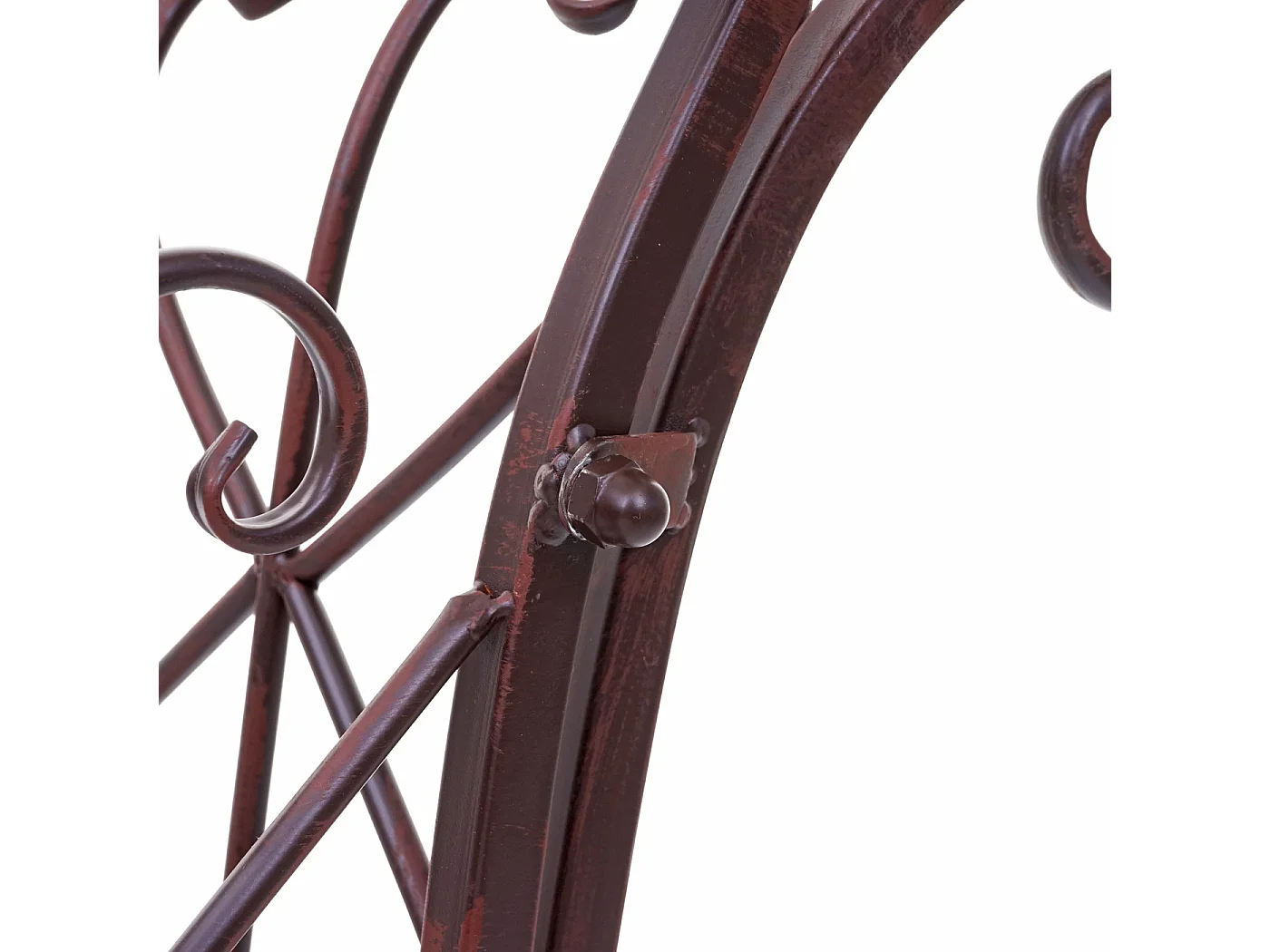 Banco de jardim MCW-H78 de 2 lugares com aspeto de ferrugem,  sem almofada de assento