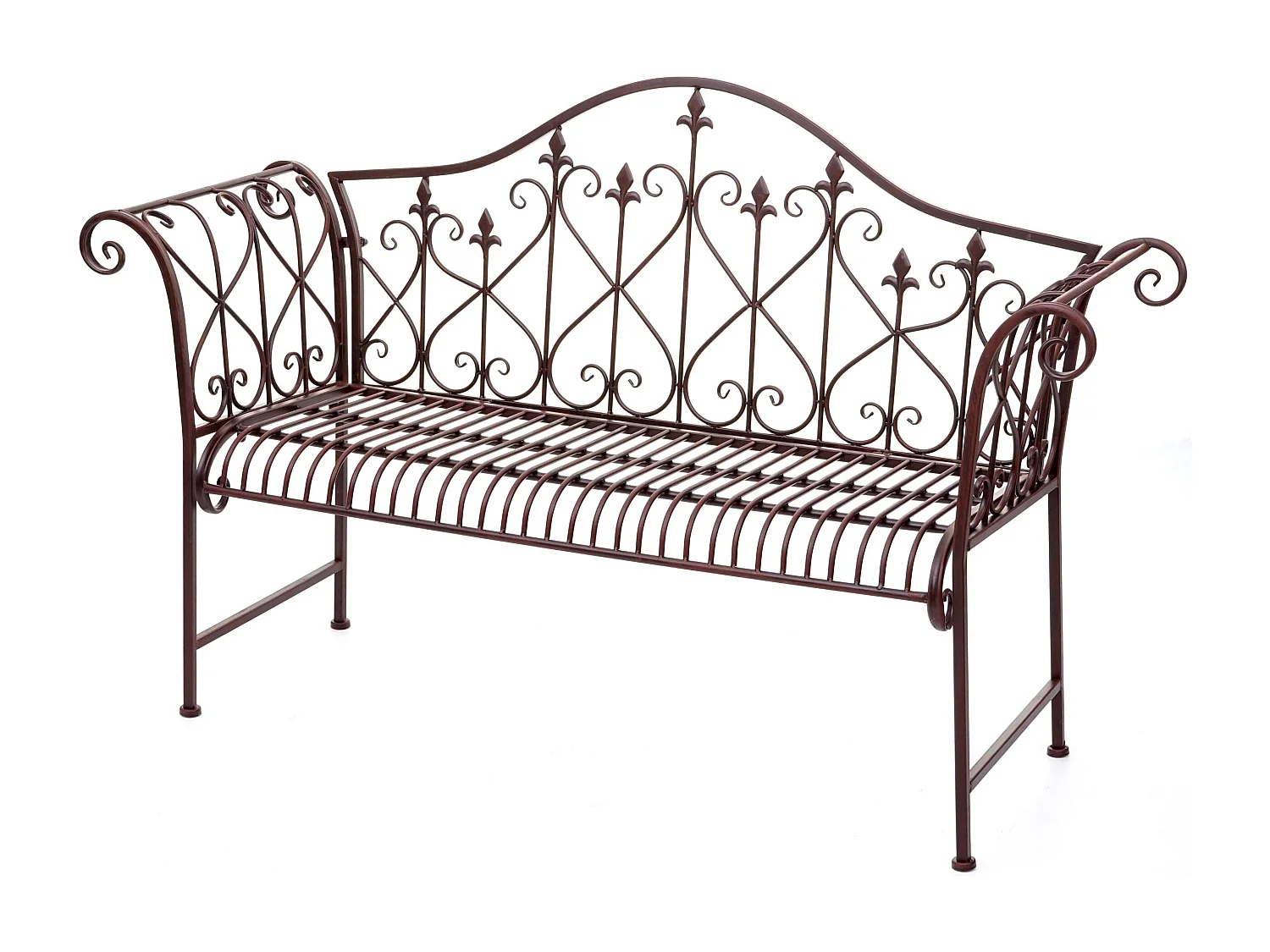 Banc de jardin MCW-H78 aspect rouille 2 places,  sans coussin d'assise