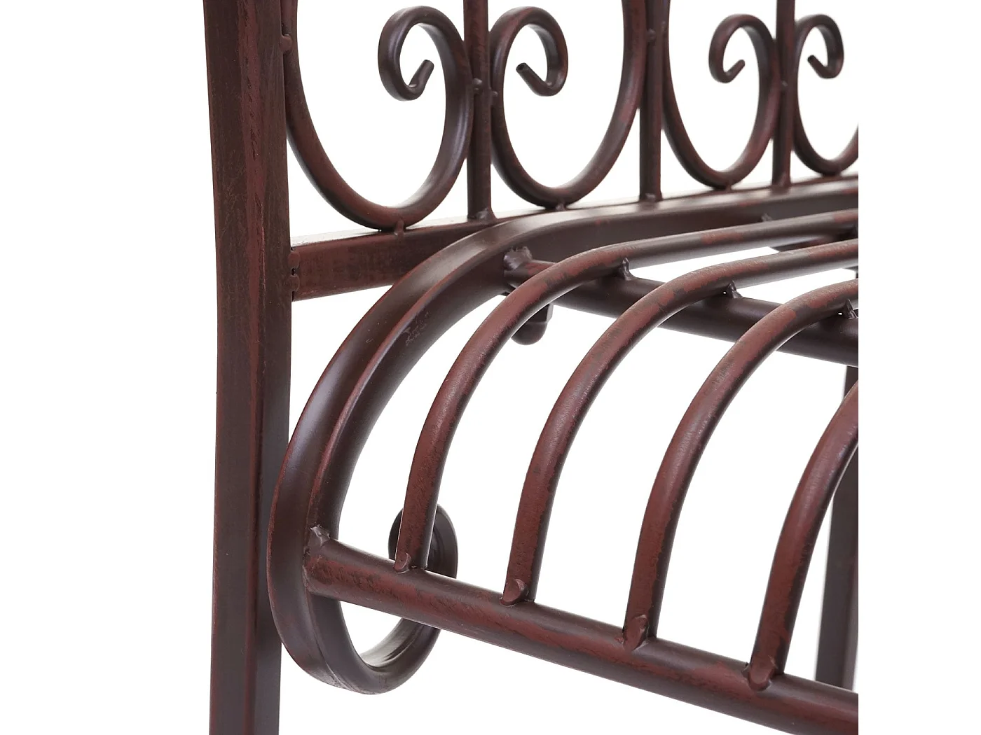 Banc de jardin MCW-H78 aspect rouille 2 places,  sans coussin d'assise