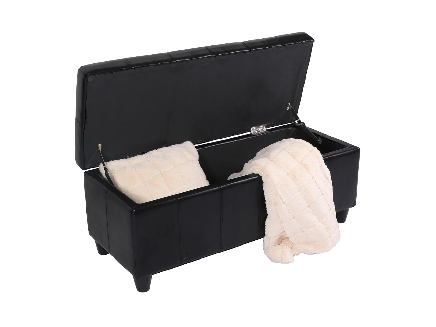 Ławka z  schowkiem Arezzo,  czarna