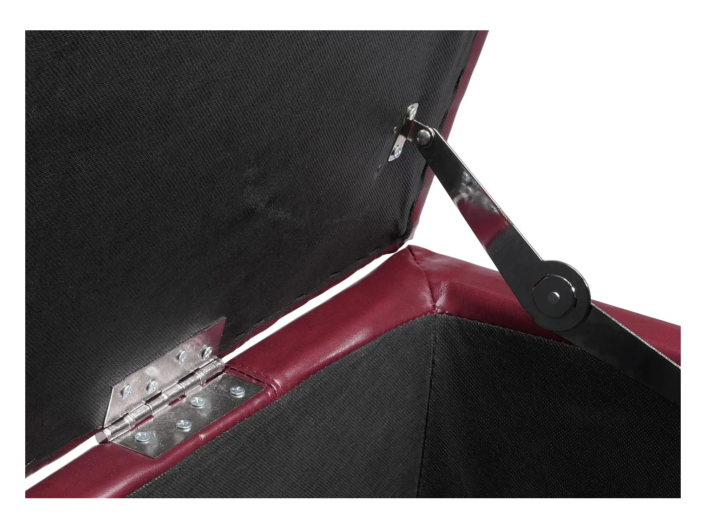 Sitzbank mit  Aufbewahrung Arezzo, LEDER, 112x45x45cm, rot