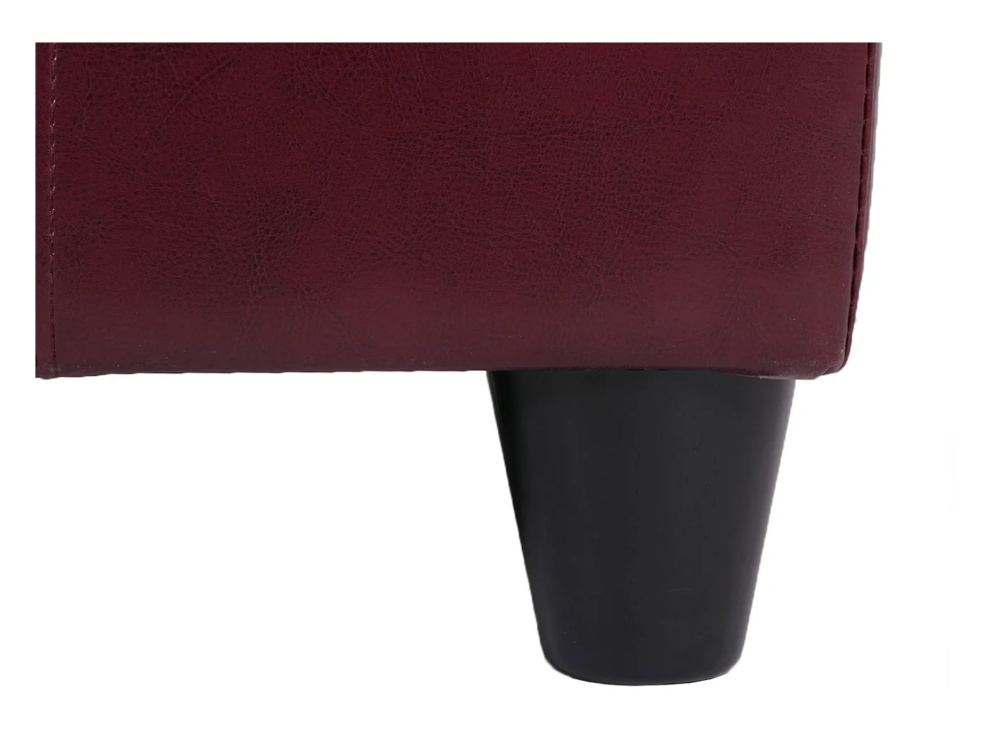 Sitzbank mit  Aufbewahrung Arezzo, LEDER, 112x45x45cm, rot