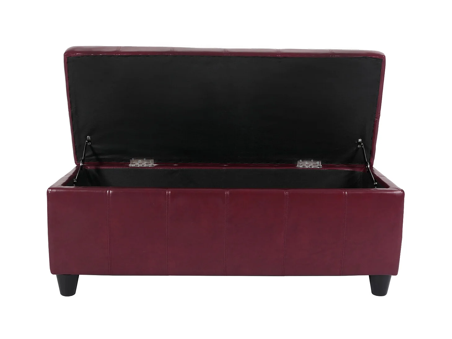 Sitzbank mit  Aufbewahrung Arezzo, LEDER, 112x45x45cm, rot