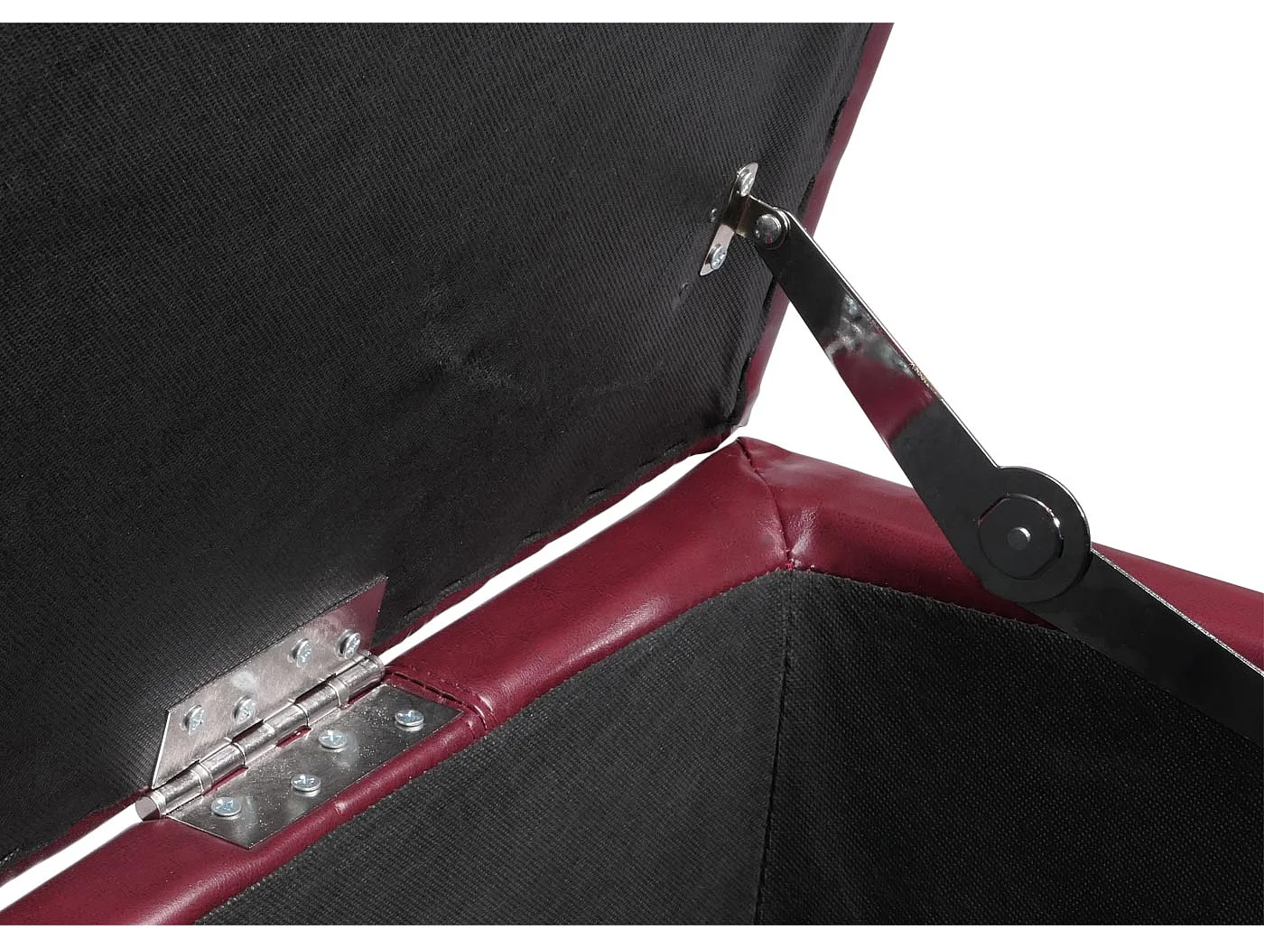 Banc avec rangement Arezzo,  rouge