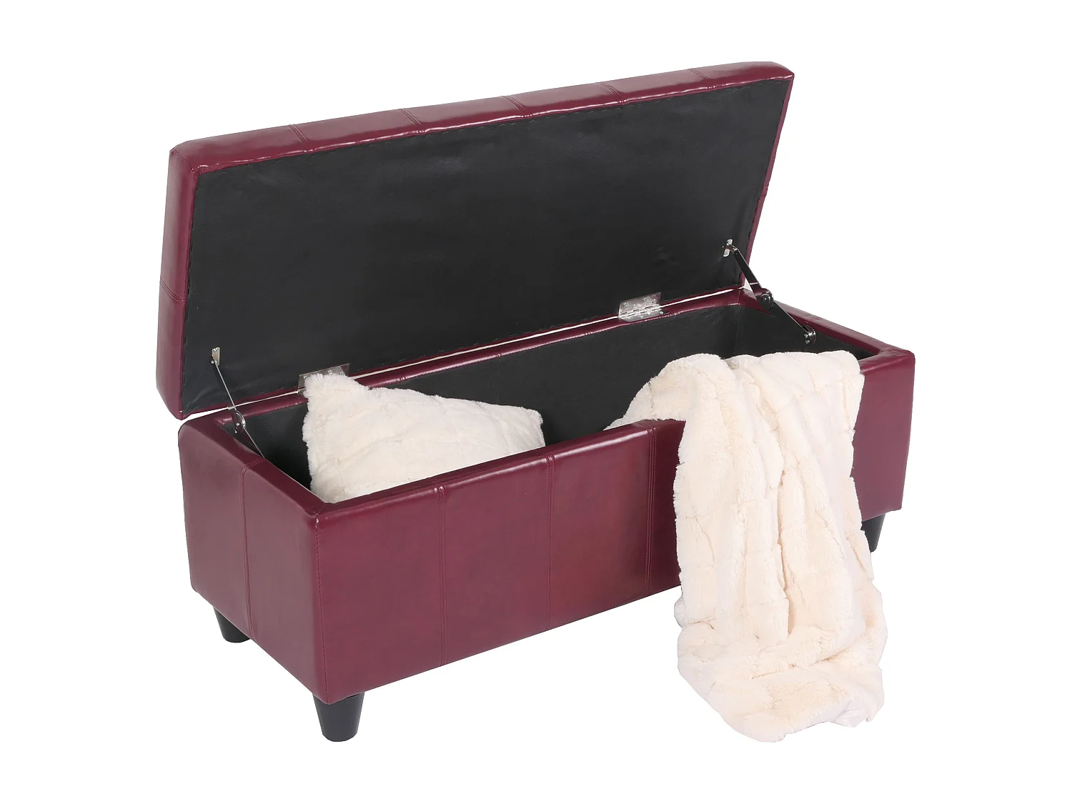 Ławka ze schowkiem Arezzo,  czerwony