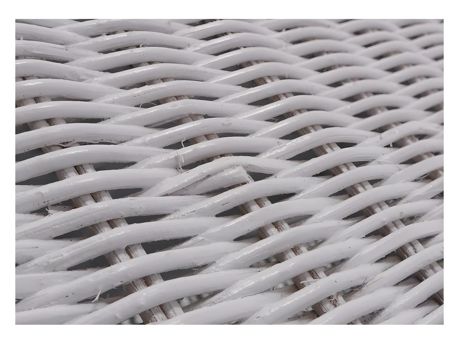 Bankje Genua rotan opbergvak,  wit