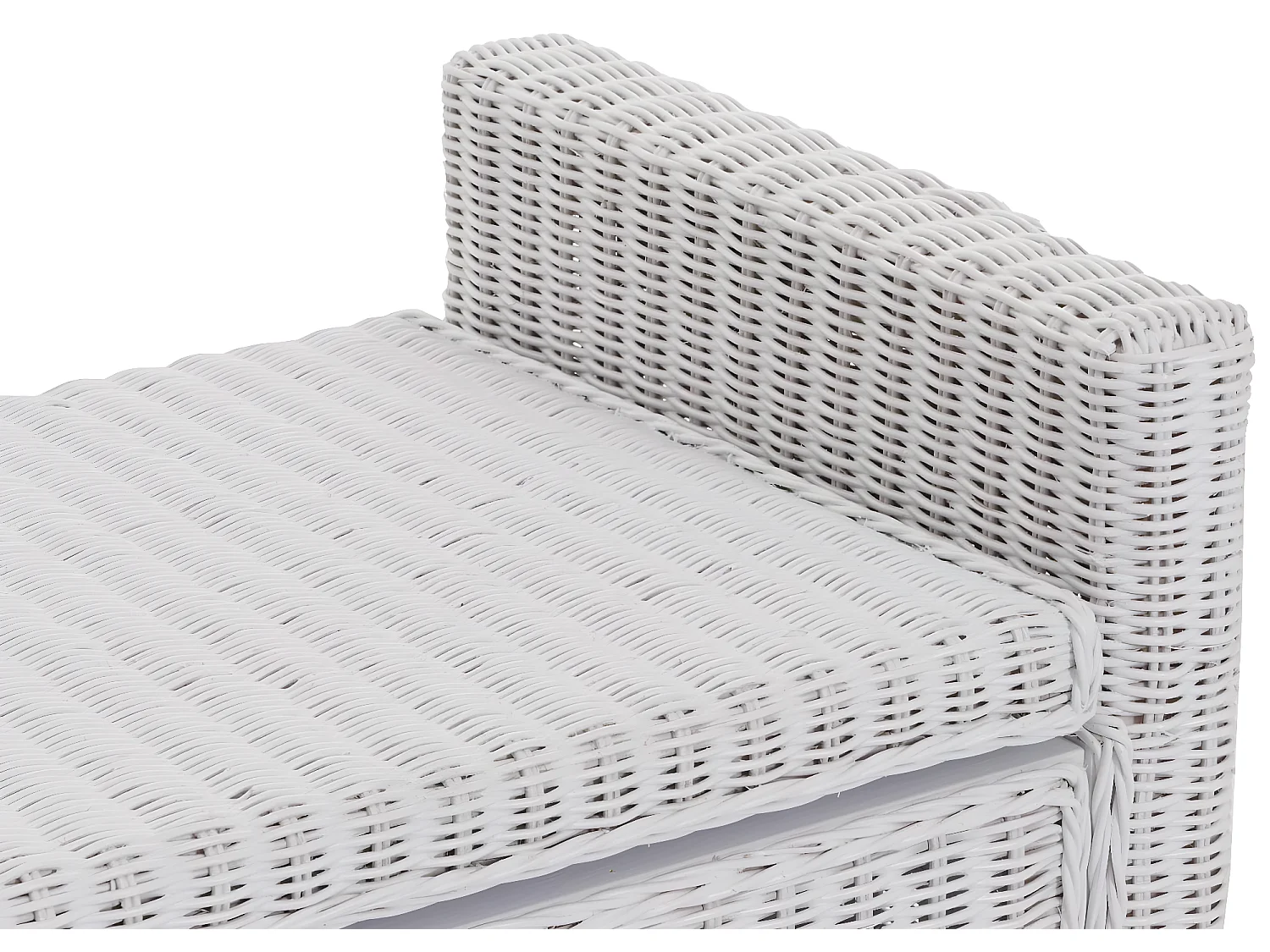 Banc Genua Rattan Compartiment de rangement,  blanc