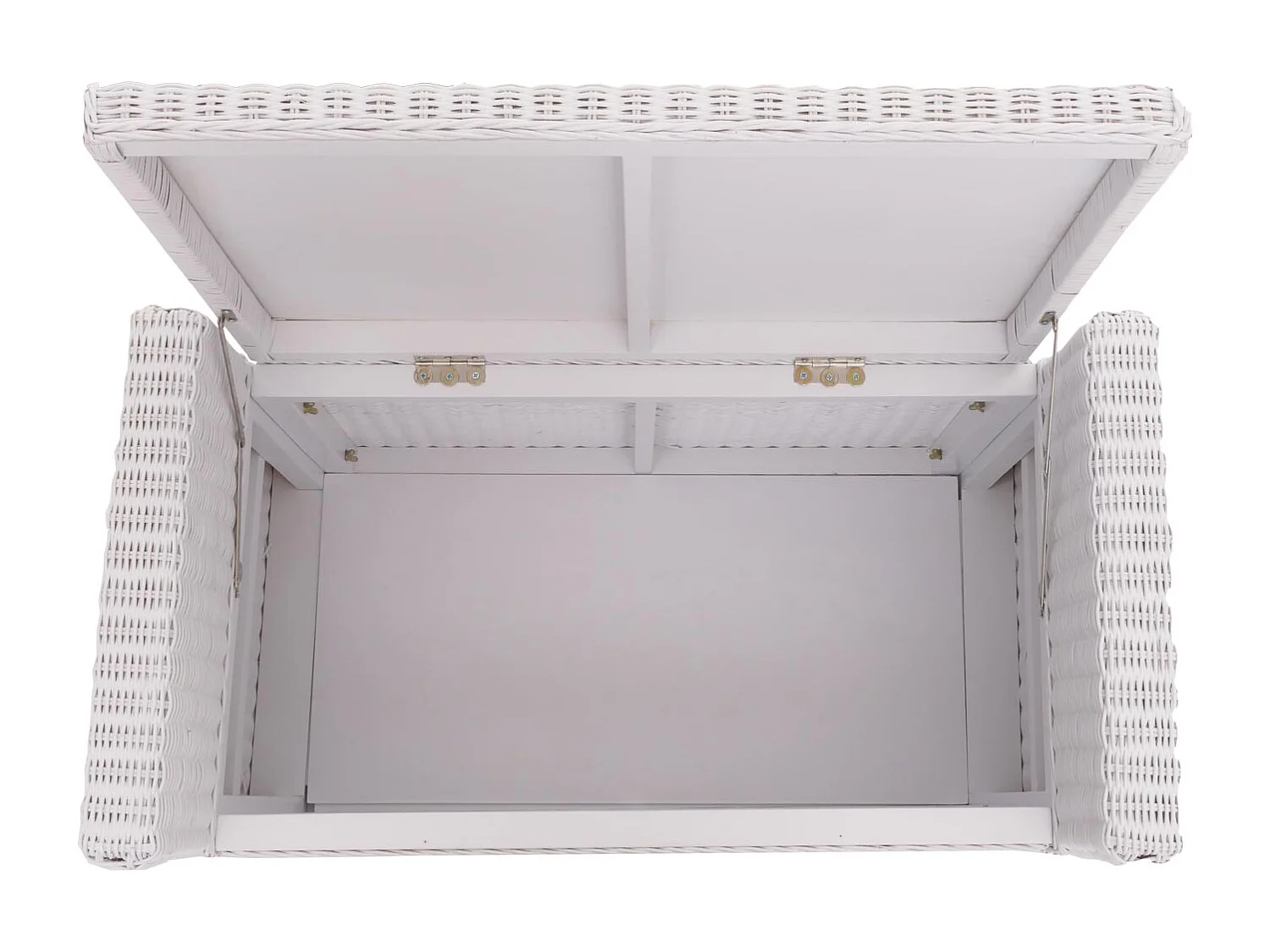 Ławka Genua Rattan Schowek,  biały