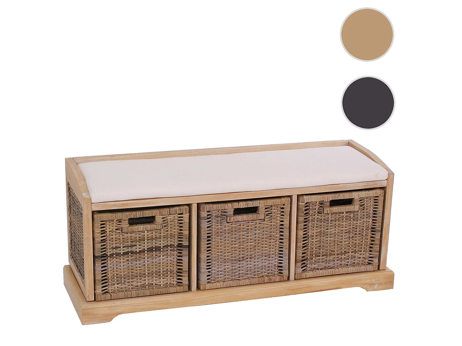 Asiento corrido Adana,  color claro