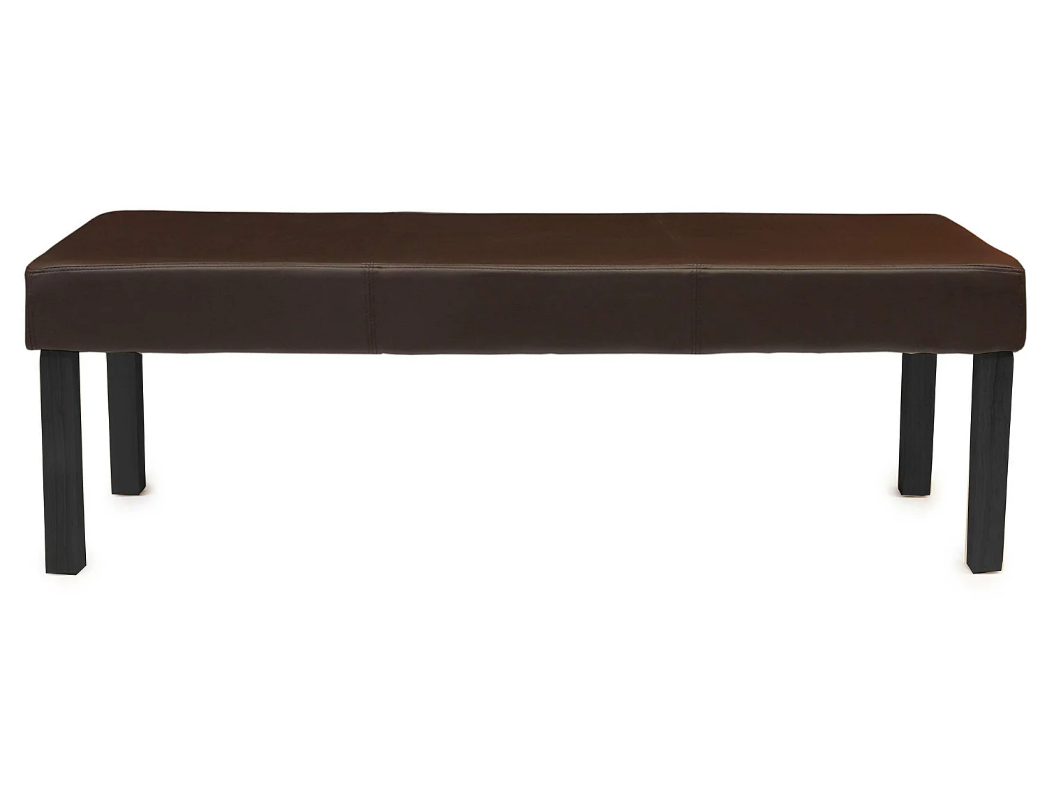 Bank M37 kunstleer,  120x43x49 cm bruin, donkere poten