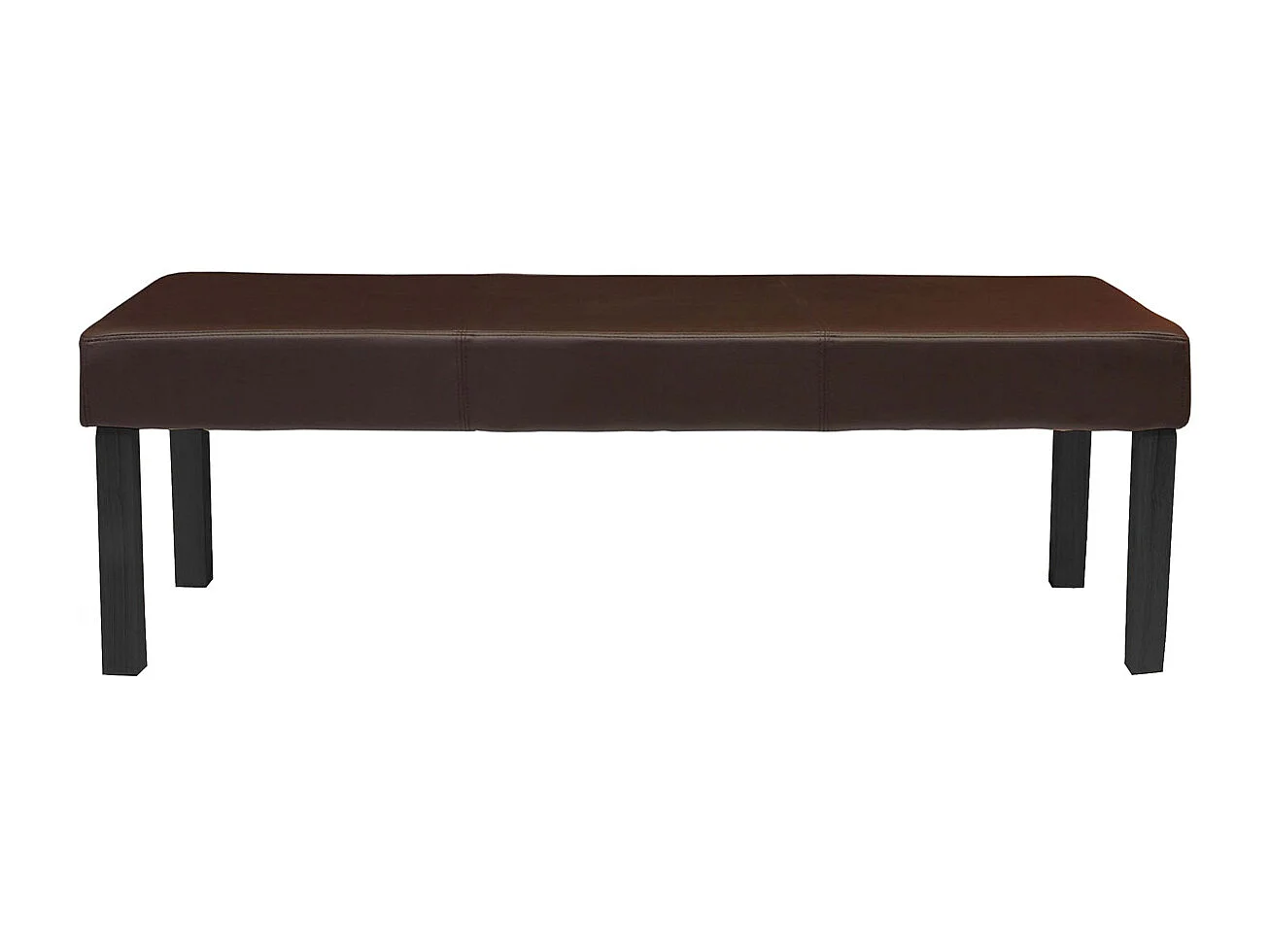 Bank M37 kunstleer,  120x43x49 cm bruin, donkere poten