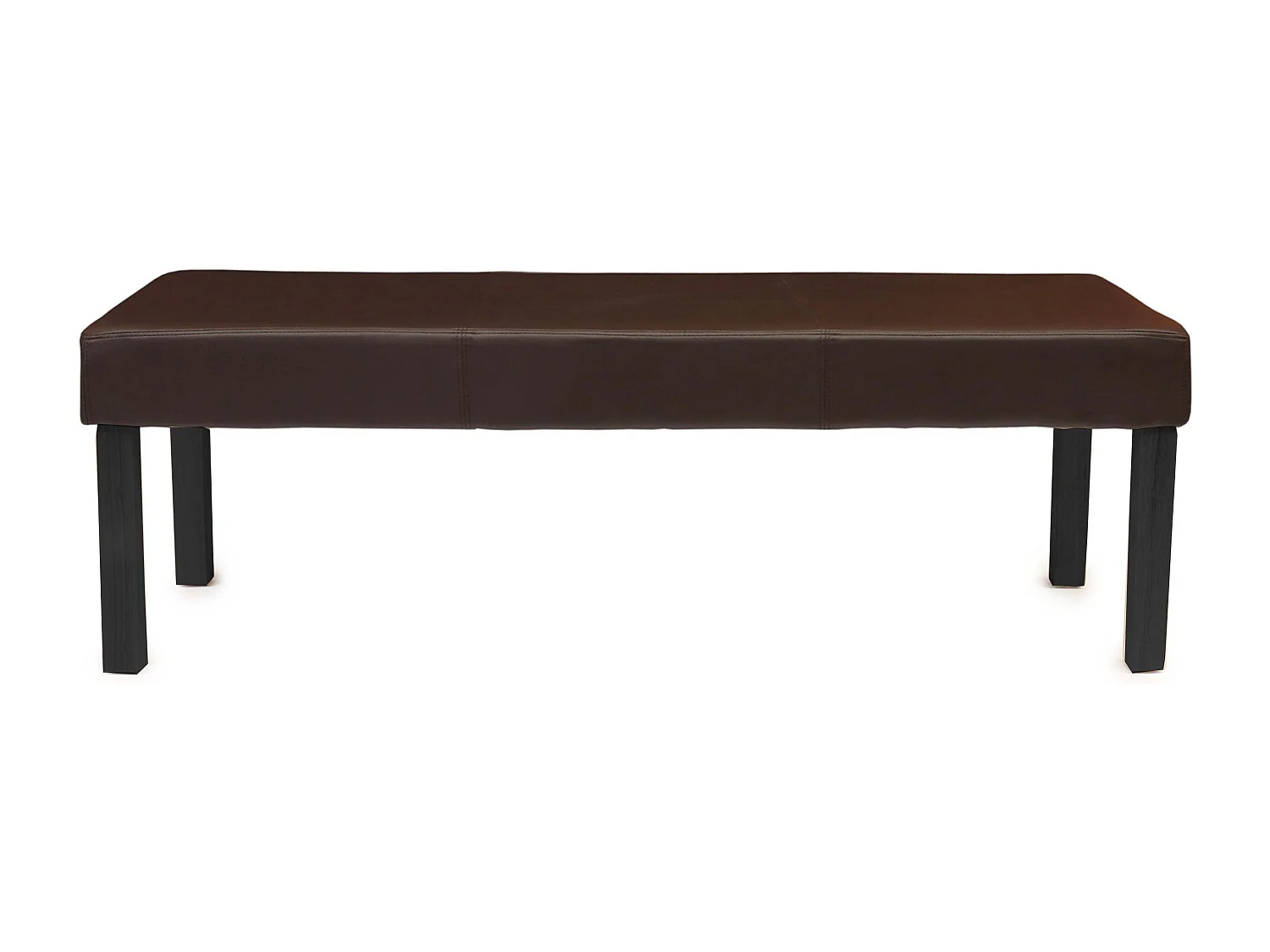 Bank M37 kunstleer,  120x43x49 cm bruin, donkere poten