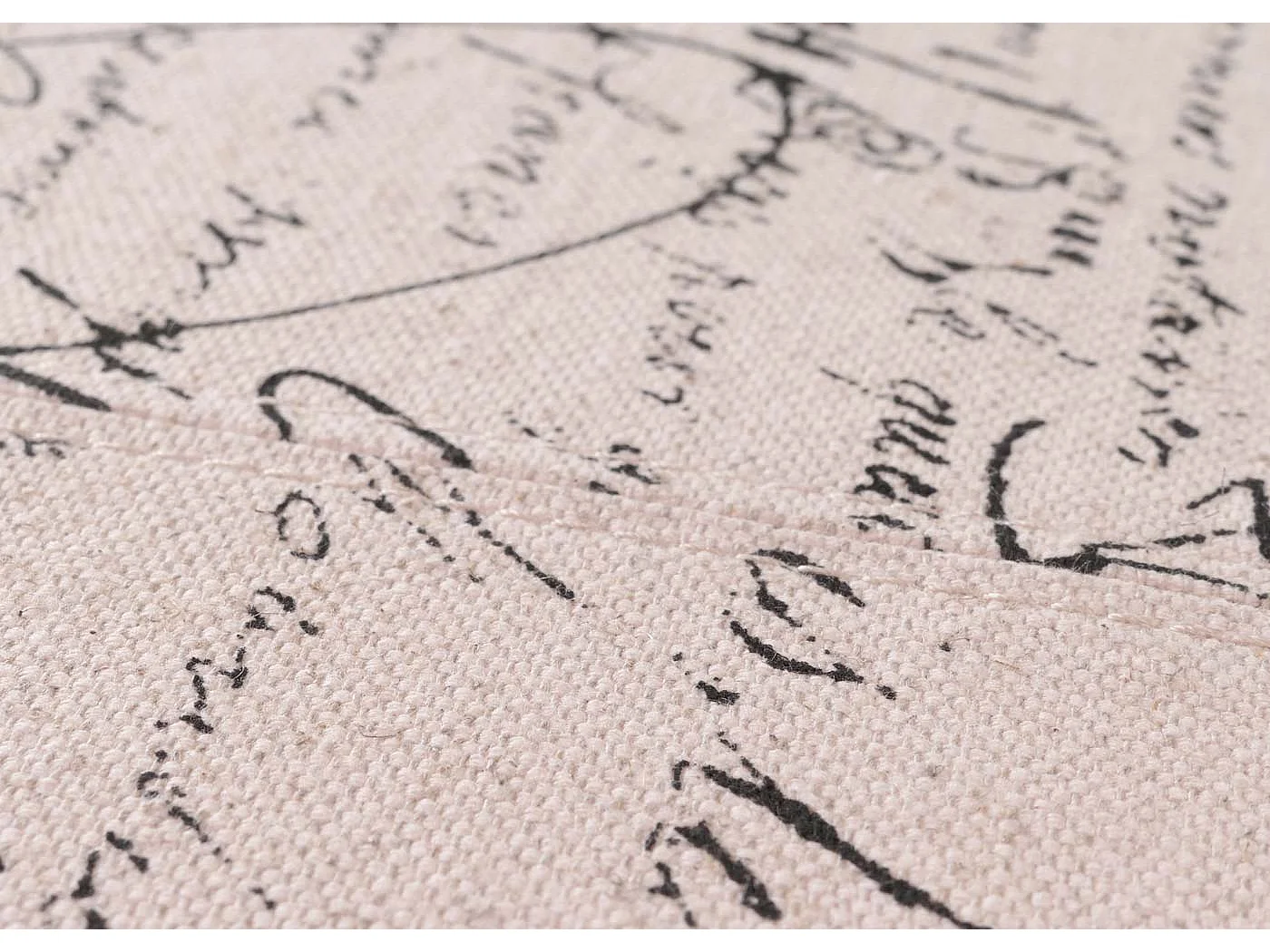 Bank Renens met opschrift crème,  belettering crème