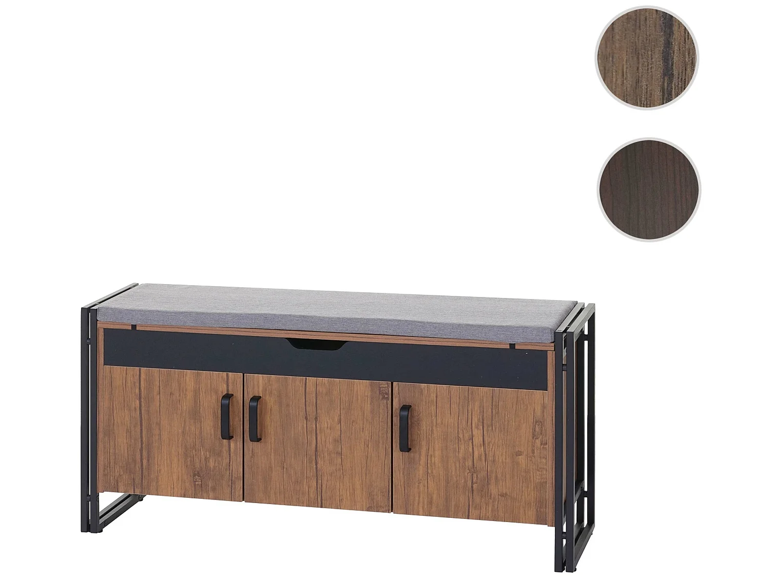 Banc MCW-A27, Banquette MCW-A27, 53x110x30cm, aspect chêne